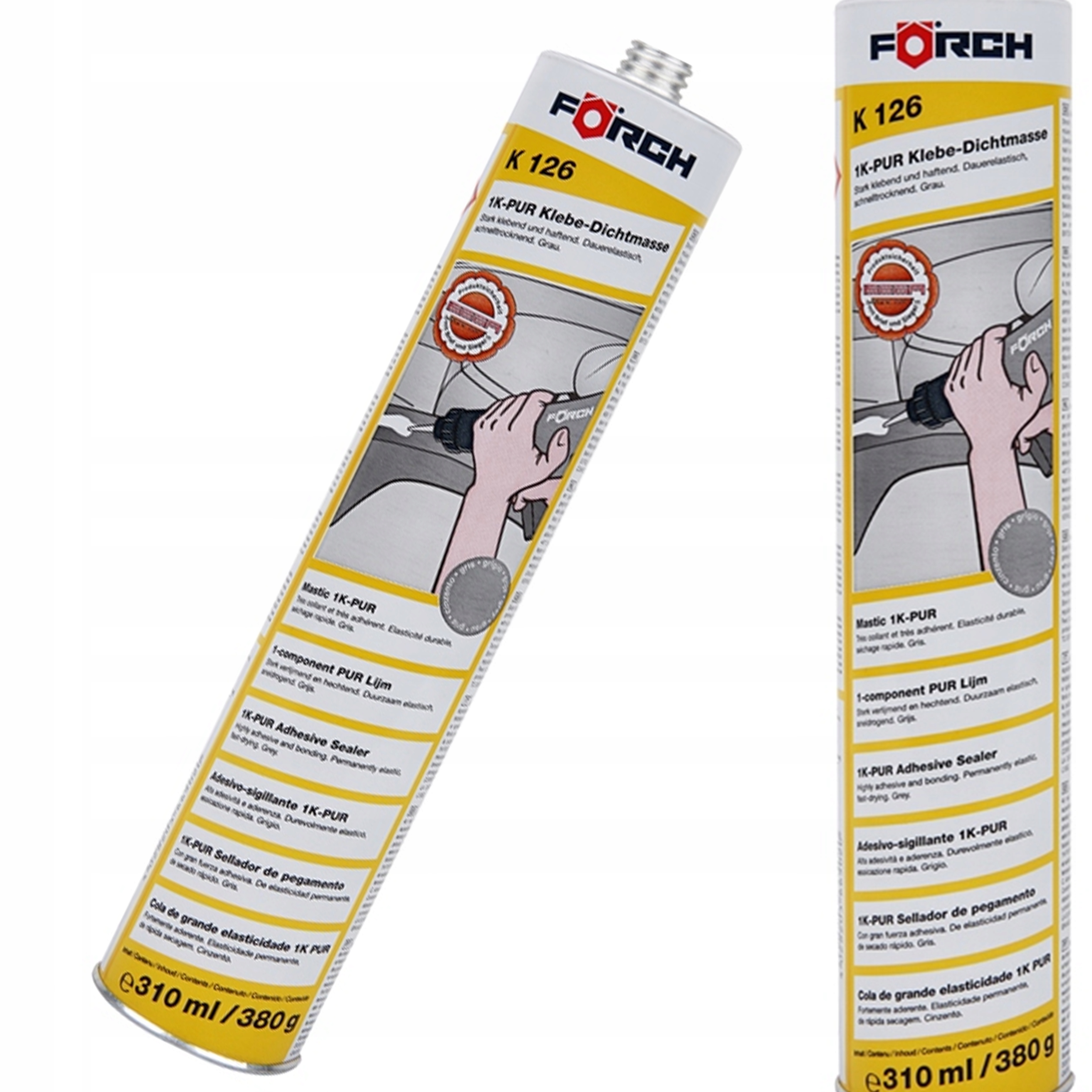 Masa klejąco-uszczelniająca /szara/ Forch 1K-PUR K126 310ml