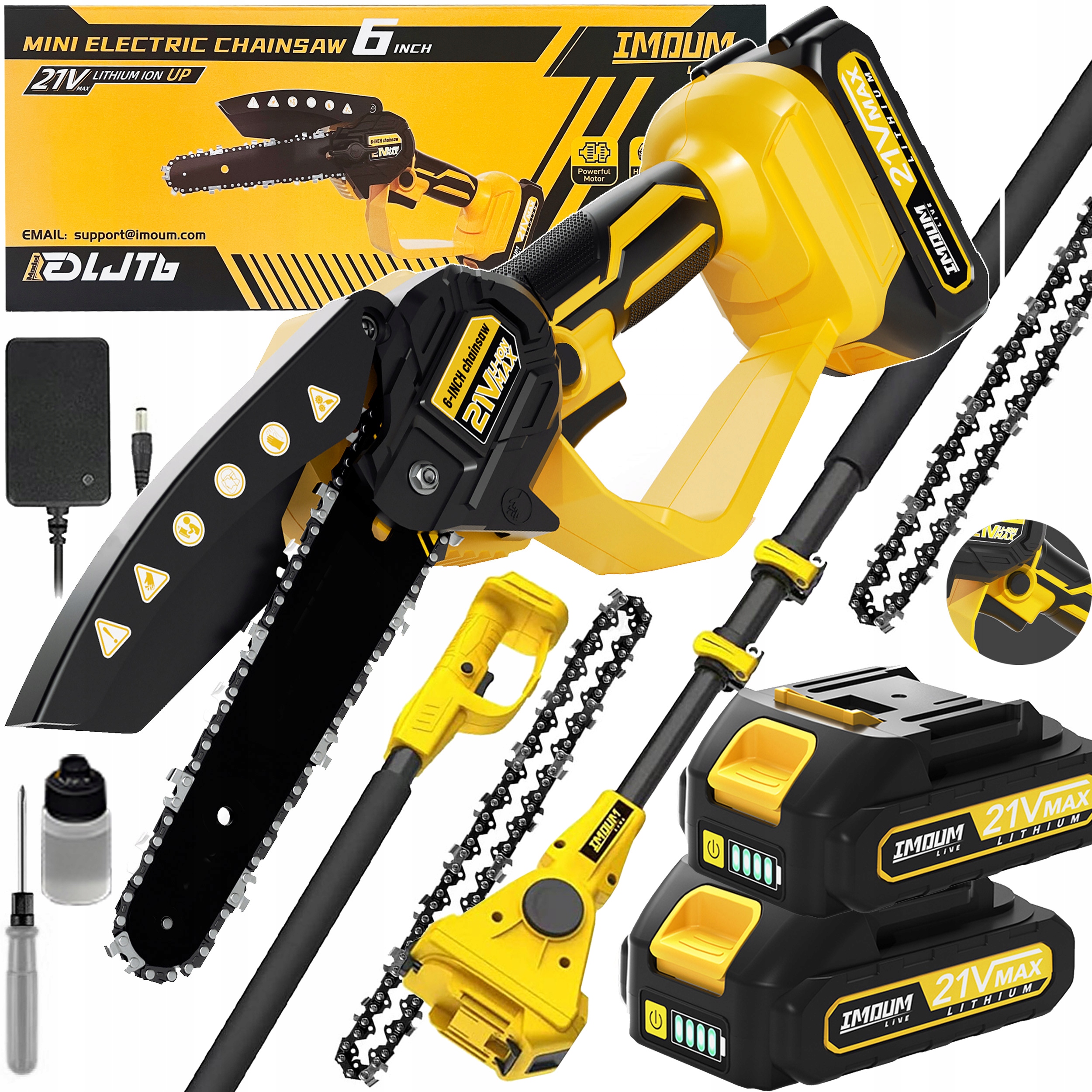 RAMIĘ WYSIĘGNIK PRZEDŁUŻKA TELESKOPOWA Z PIŁĄ 6' PIŁA NA WYSIĘGNIKU IMOUM