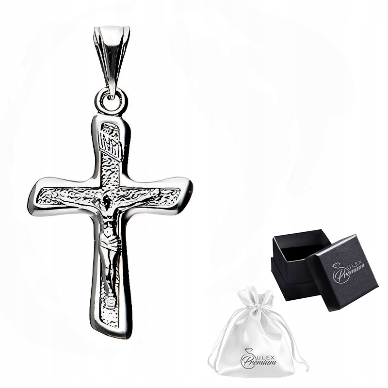 Stříbrný křížek ryzost 925 Přívěsek Kříž s Ježíšem Kristem