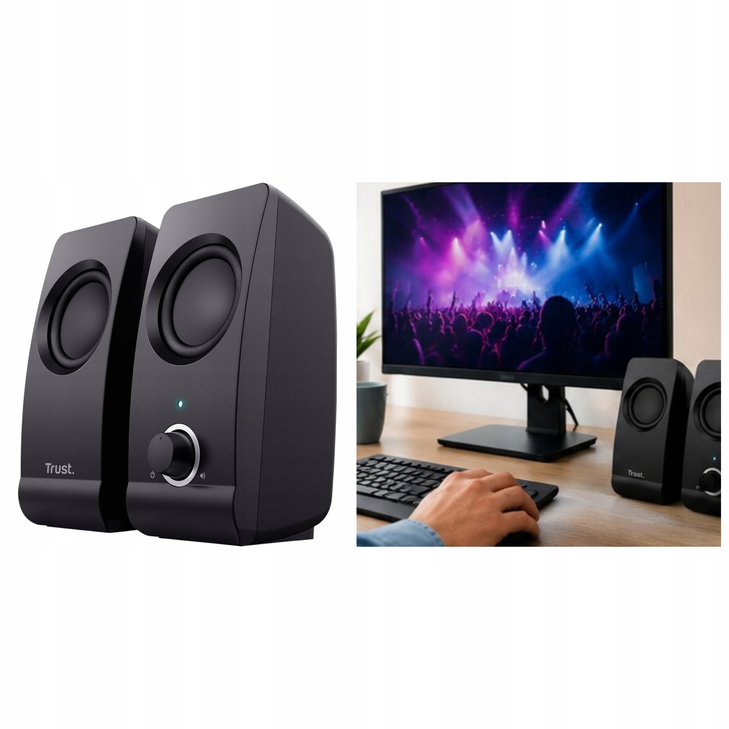 Głośniki Komputerowe 2.1 Usb Led Subwoofer Do Pc Laptop Telewizora 6W