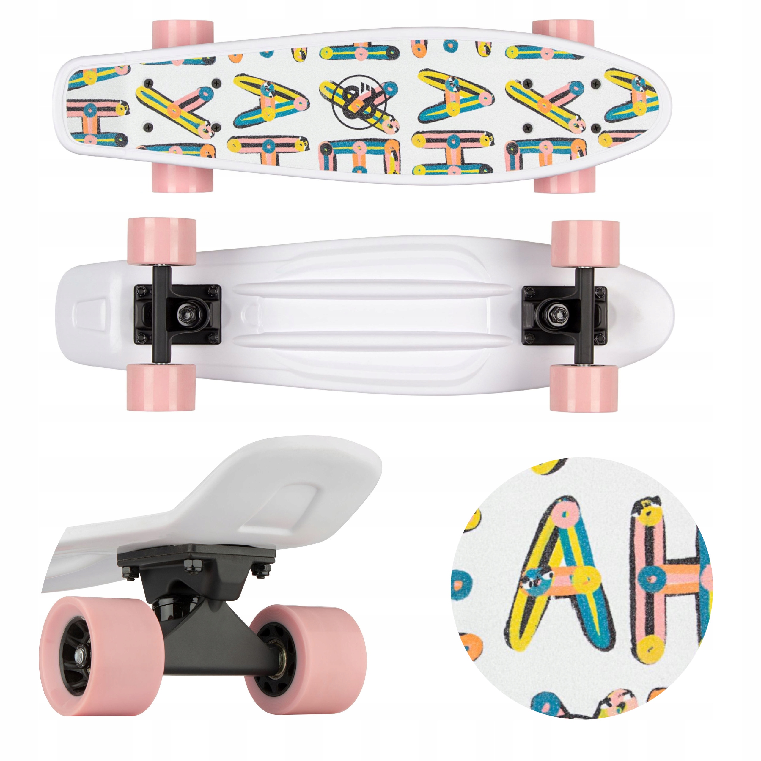 Deskorolka klasyczna fiszka profilowana dla dzieci Nijdam 100kg