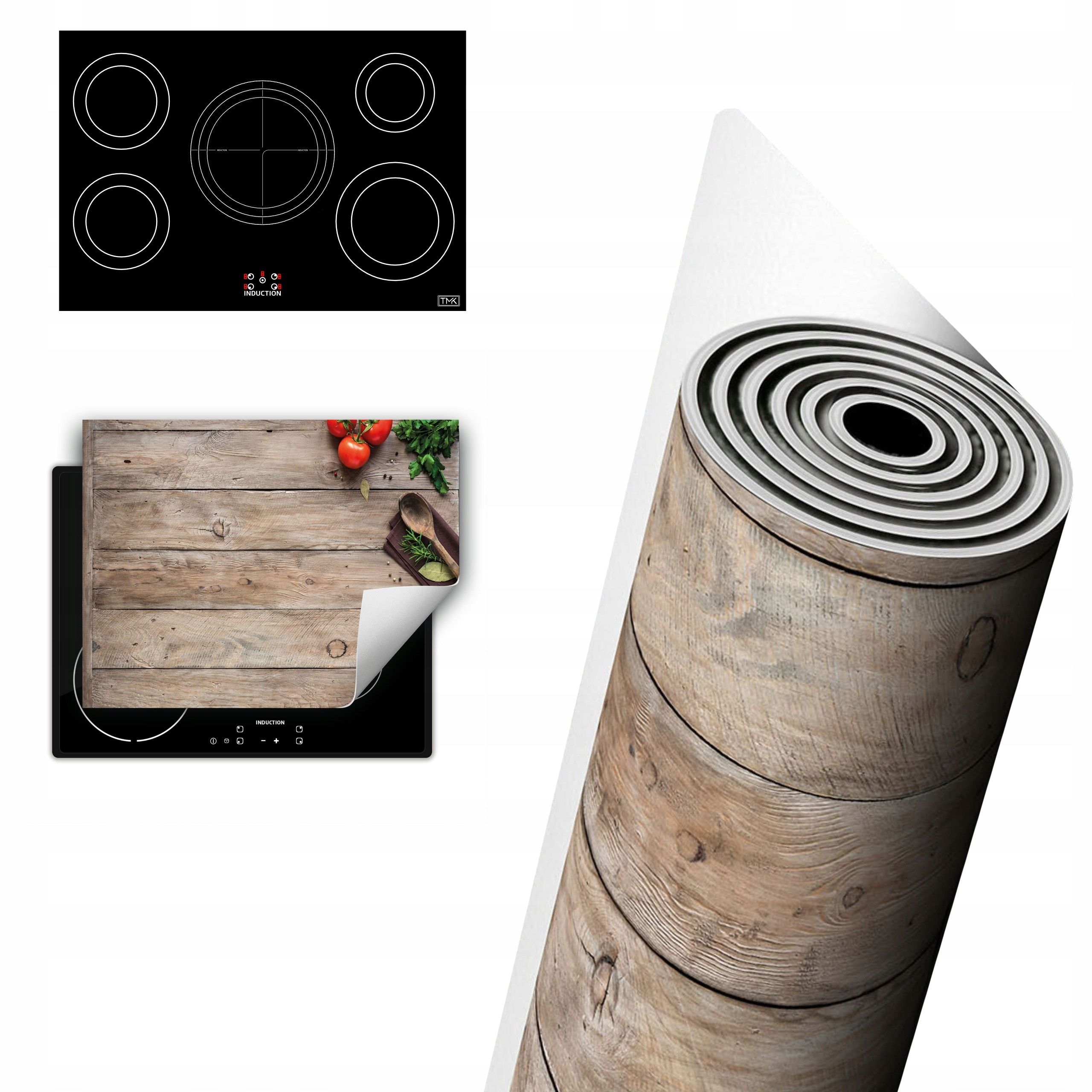 Vinylová Ochrana Na Indukci Pracovní Deska 80x52 Rajče dřevo
