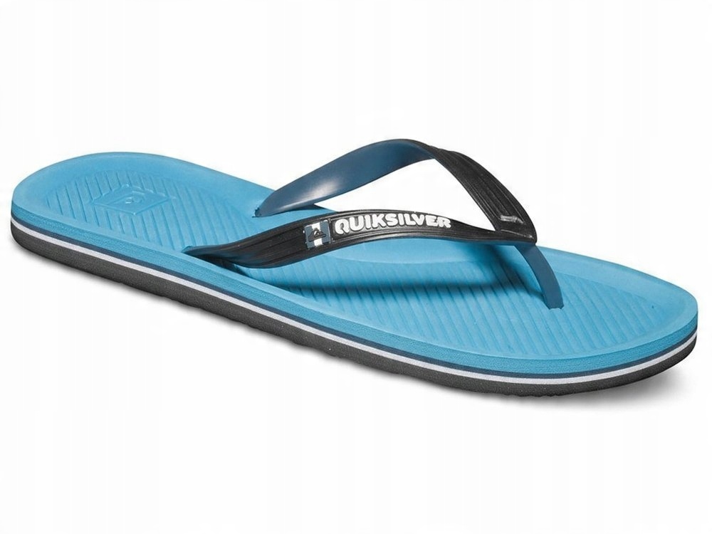 

Błękitne Klapki Męskie na co dzień Quiksilver Logo