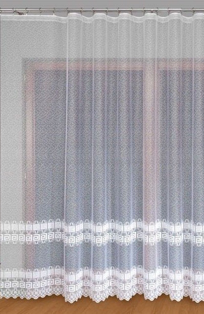Mg Záclona žakár 618/211 Bílá 400x250 cm Hotová Obšitá Bt