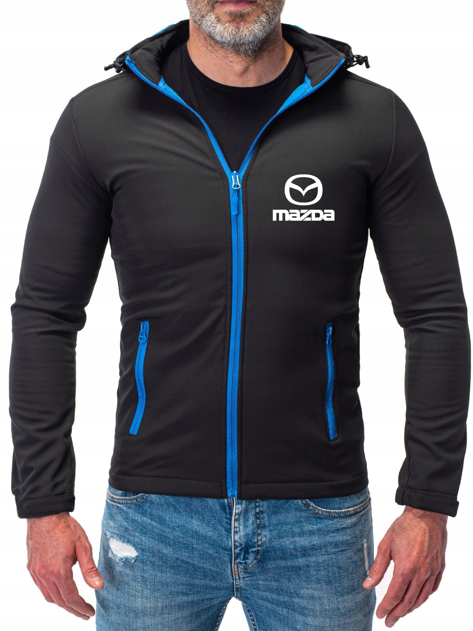 Pánská Přechodová Softshellová Bunda Mazda, Černá, Velikost M