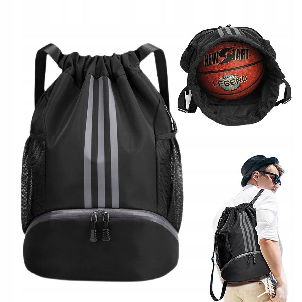 PLECAK TORBA Z SZNURKIEM NA PIŁKARSKA I KOSZYKÓWKA