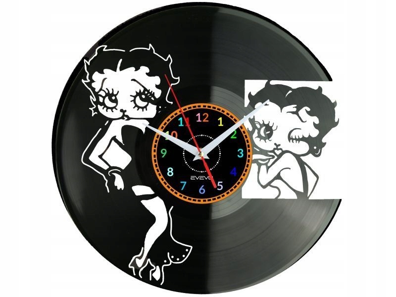 Betty Boop Nástěnné Hodiny Vinylová Deska Dárek Památka K Narozeninám Pro Ni