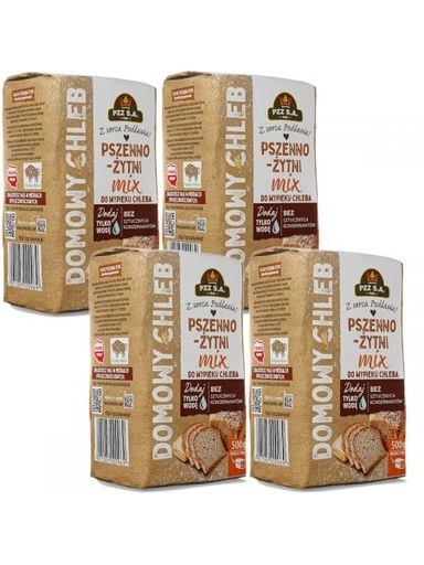 Levně 3x Pzz Směs na pečení chleba Pšenično-žitný mix 4 x 500 g