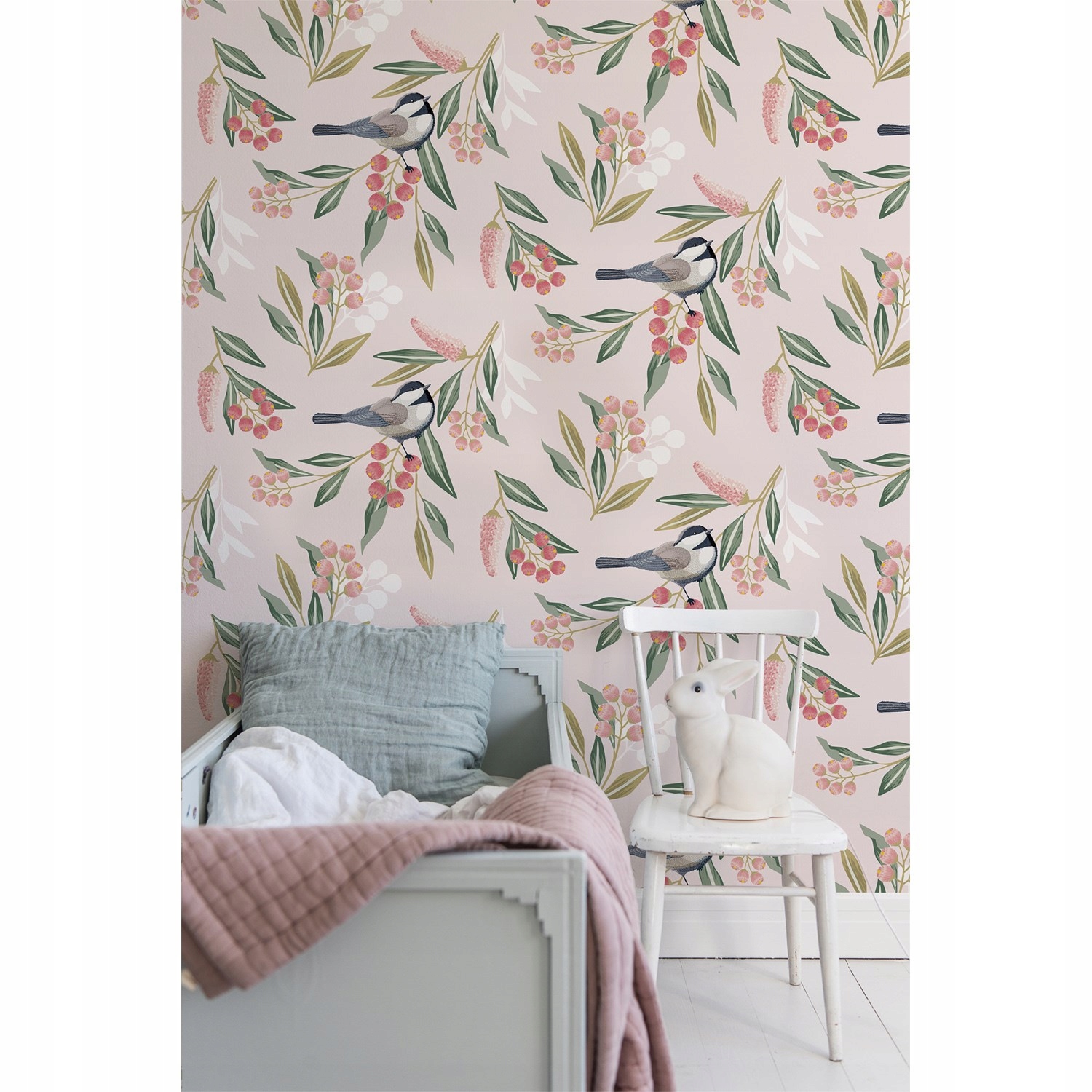 

Flizelinowa tapeta Wróbel i kwiaty 254x184 + klej