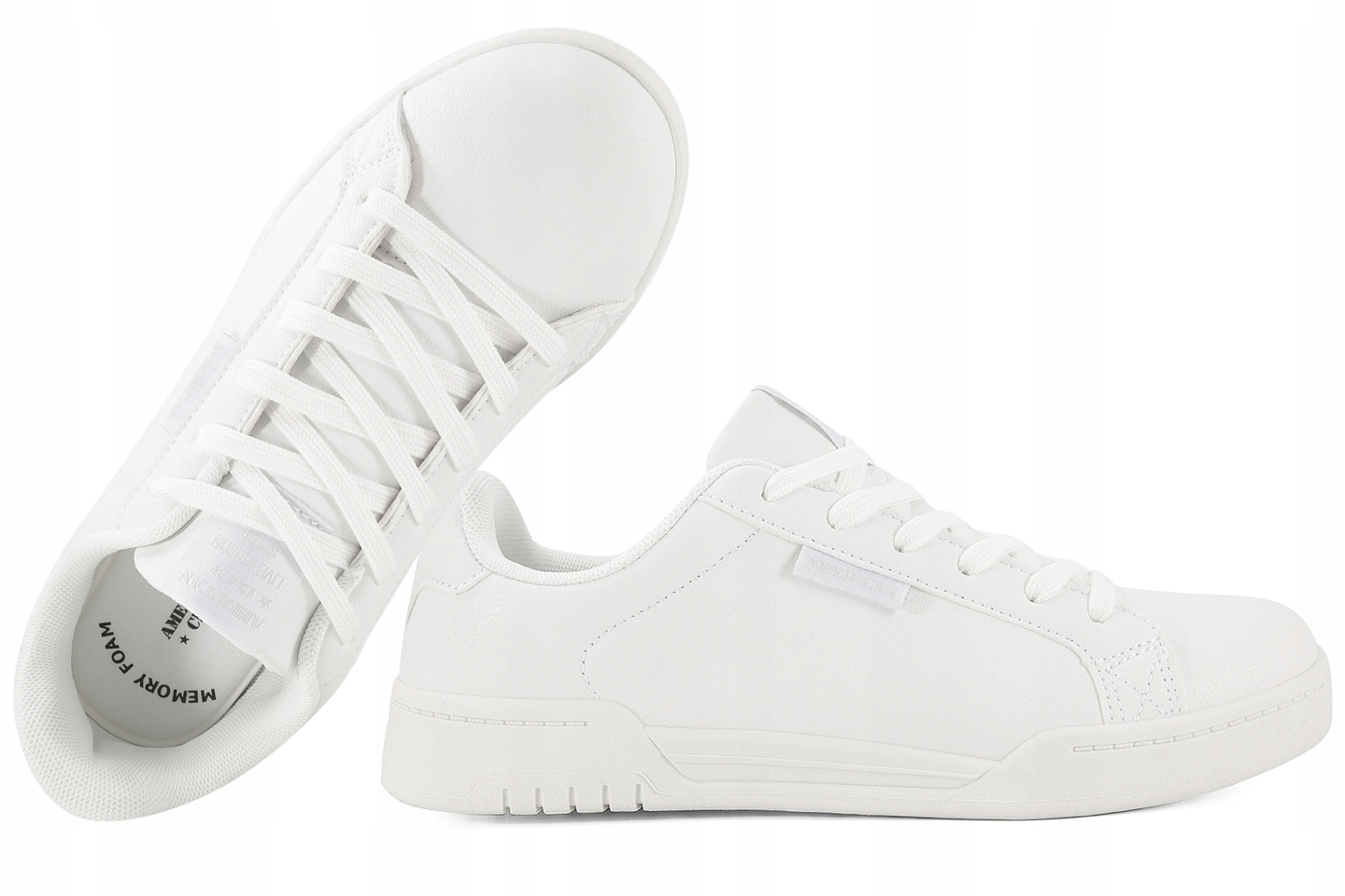 American Club RL152 Pánské Sportovní Boty Tenisky Polobotky bílé 43