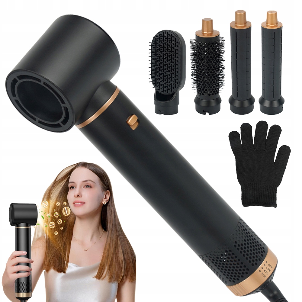 Profesionální sada pro styling vlasů s nástavcem pro masáž pokožky hlavy