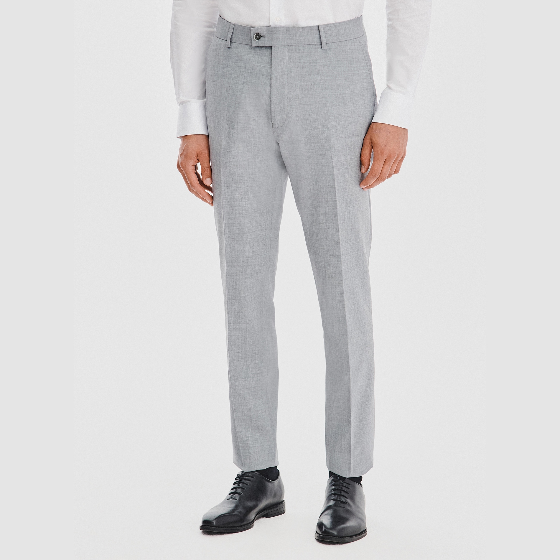 Šedé pánské kostýmkové kalhoty Slim Pako Lorente vel 92/182