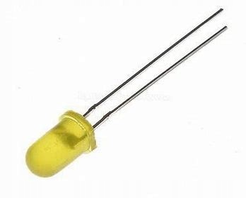 DIODA LED 5mm ŻÓŁTA MATOWA 3V x 10