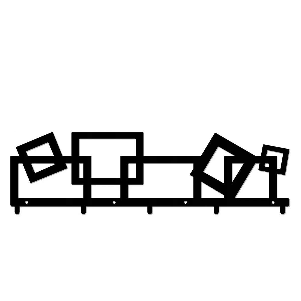 Nástěnný Věšák Na Oblečení 60 cm Pevný Ocel 2 mm Geometrické Čtverce