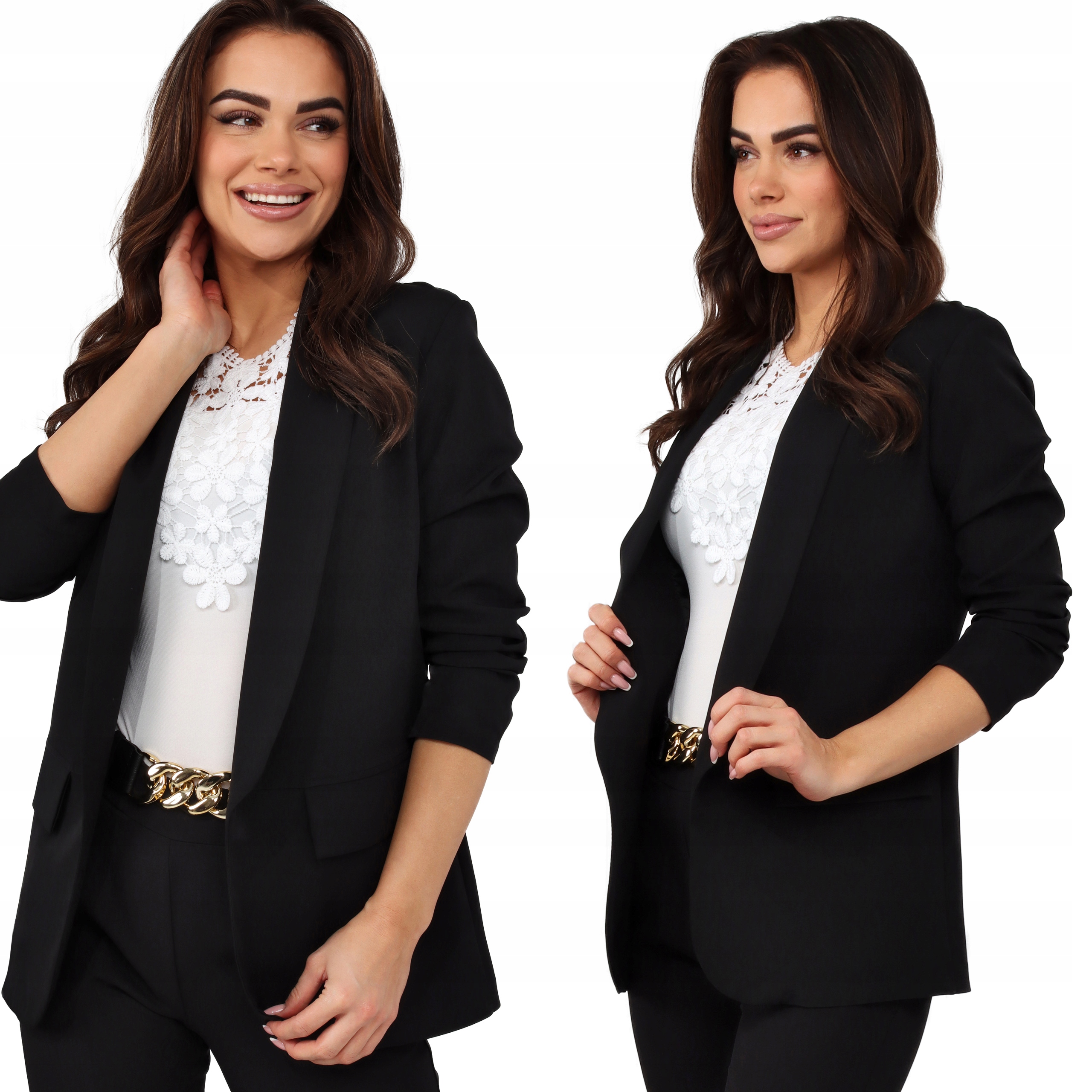 

Żakiet Damski Marynarka Narzutka 48/50 4XL/5XL Cza