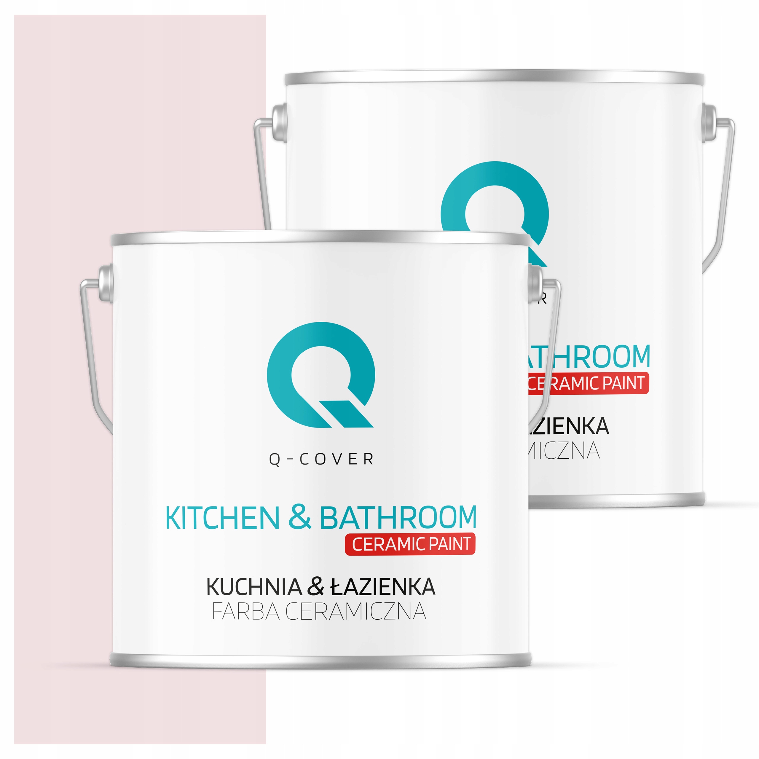 Farba do kuchyne a kúpeľne Umývateľná 5L Hlboká matná Biela rozbitá v ružovej farbe H3678