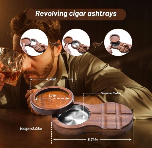 Zestawy narzędzi do cygar Drewniana popielniczka Producent części 3F Quality