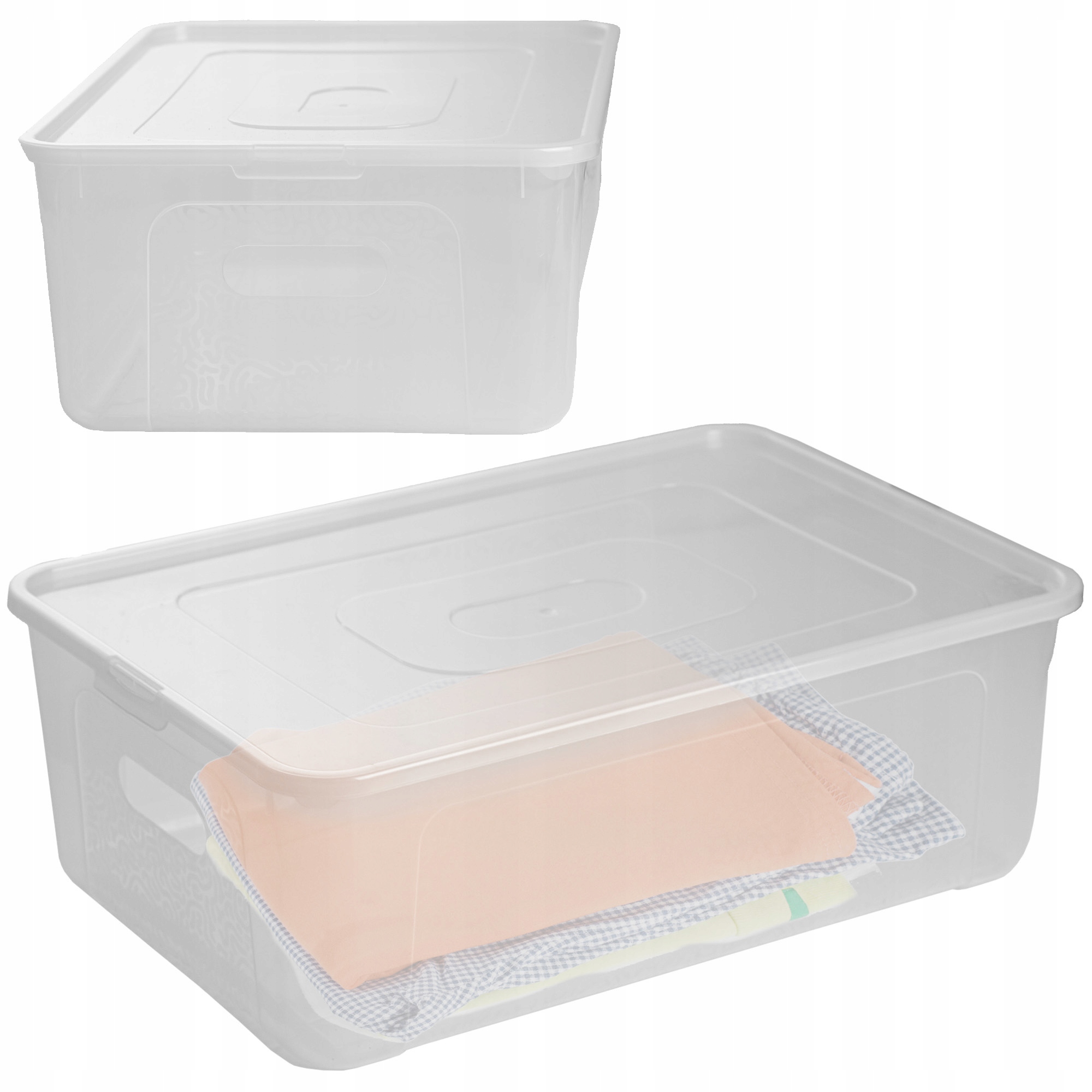 

Pojemnik Pudło Plastikowe Z Pokrywą Pojemniki 14 L