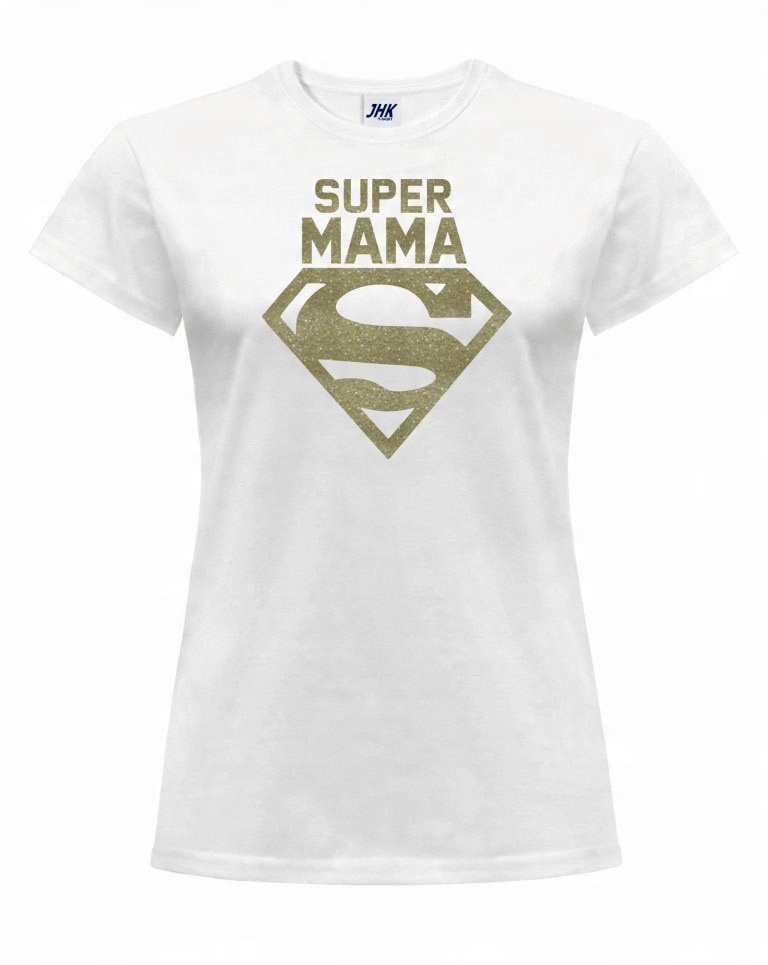 

Koszulka biała damska z napisem Super Mama L