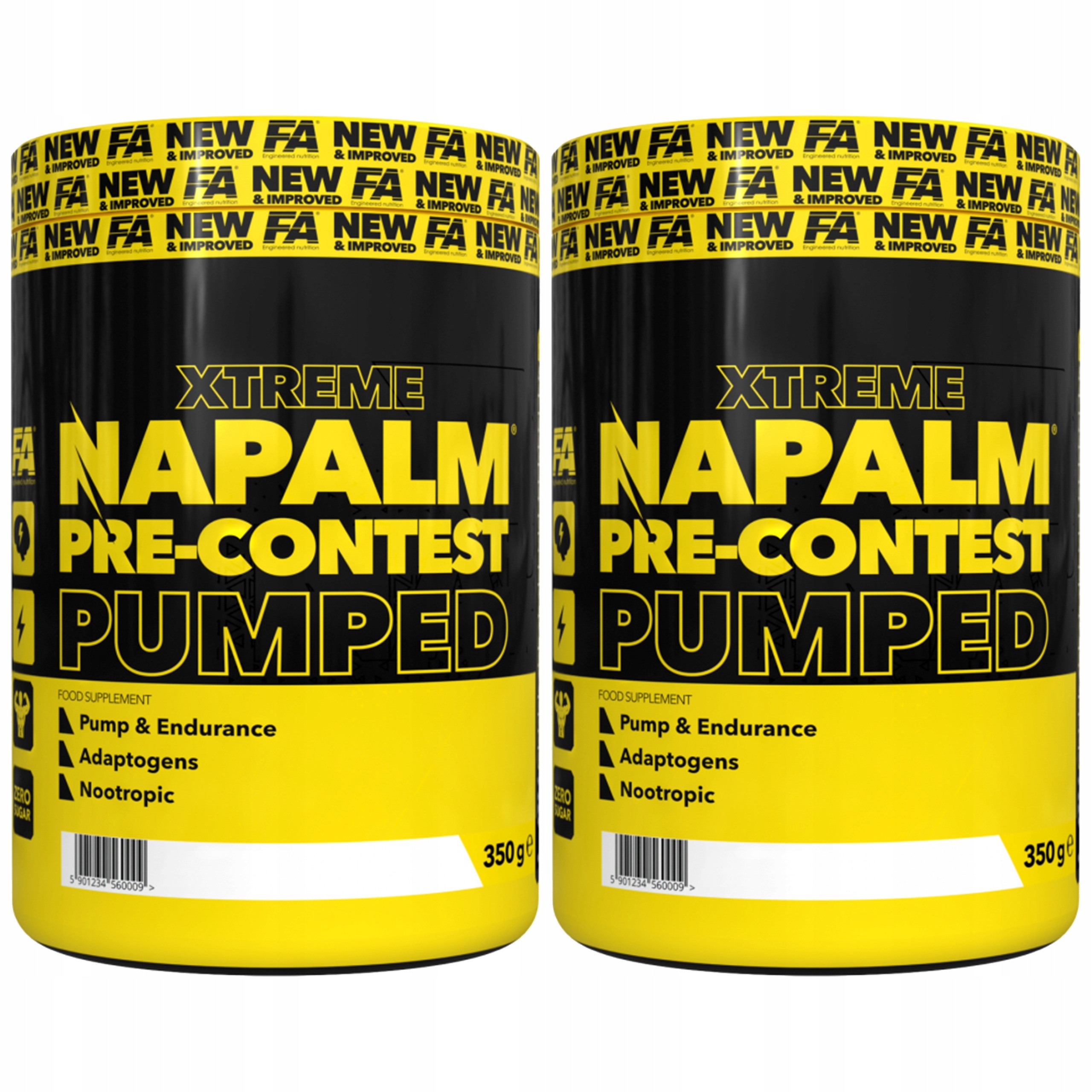 2x Napalm Pre-Workout Pumped 350g Síla Pevnost Koncentrace