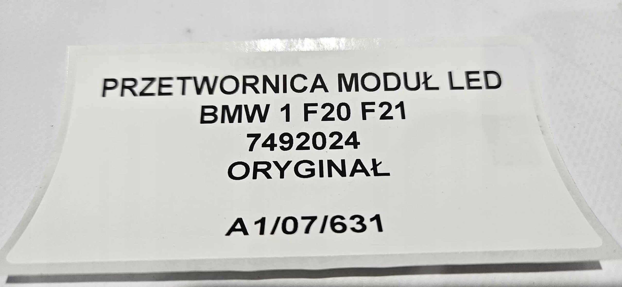 control unit module LED BMW 1 F20 F21 7492024 ORYG