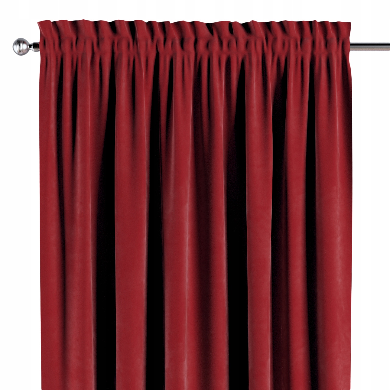 Záves na kanáli s ofinou 1 ks 130x245 cm červený
