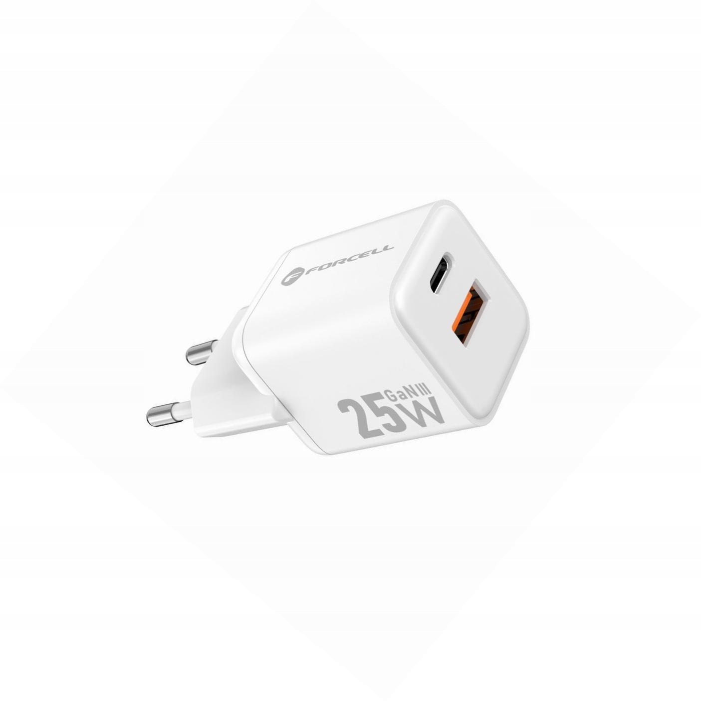 Szybka ładowarka Gan 25W kostka 2 porty Usb-c do Samsung Galaxy S22