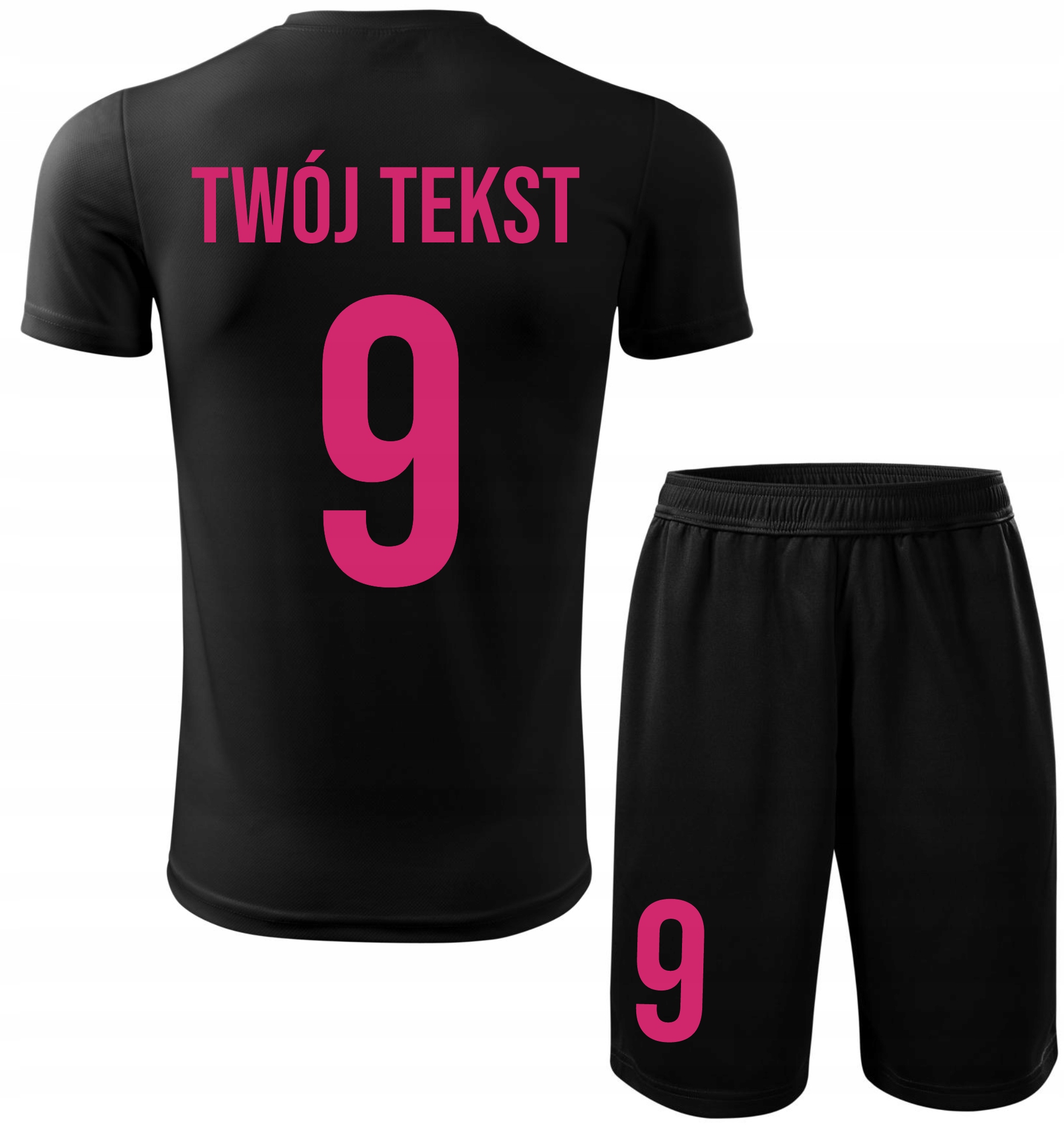 Strój Piłkarski z nadrukiem Dla Dziewczynki sportowy Z Własnym Napisem 134