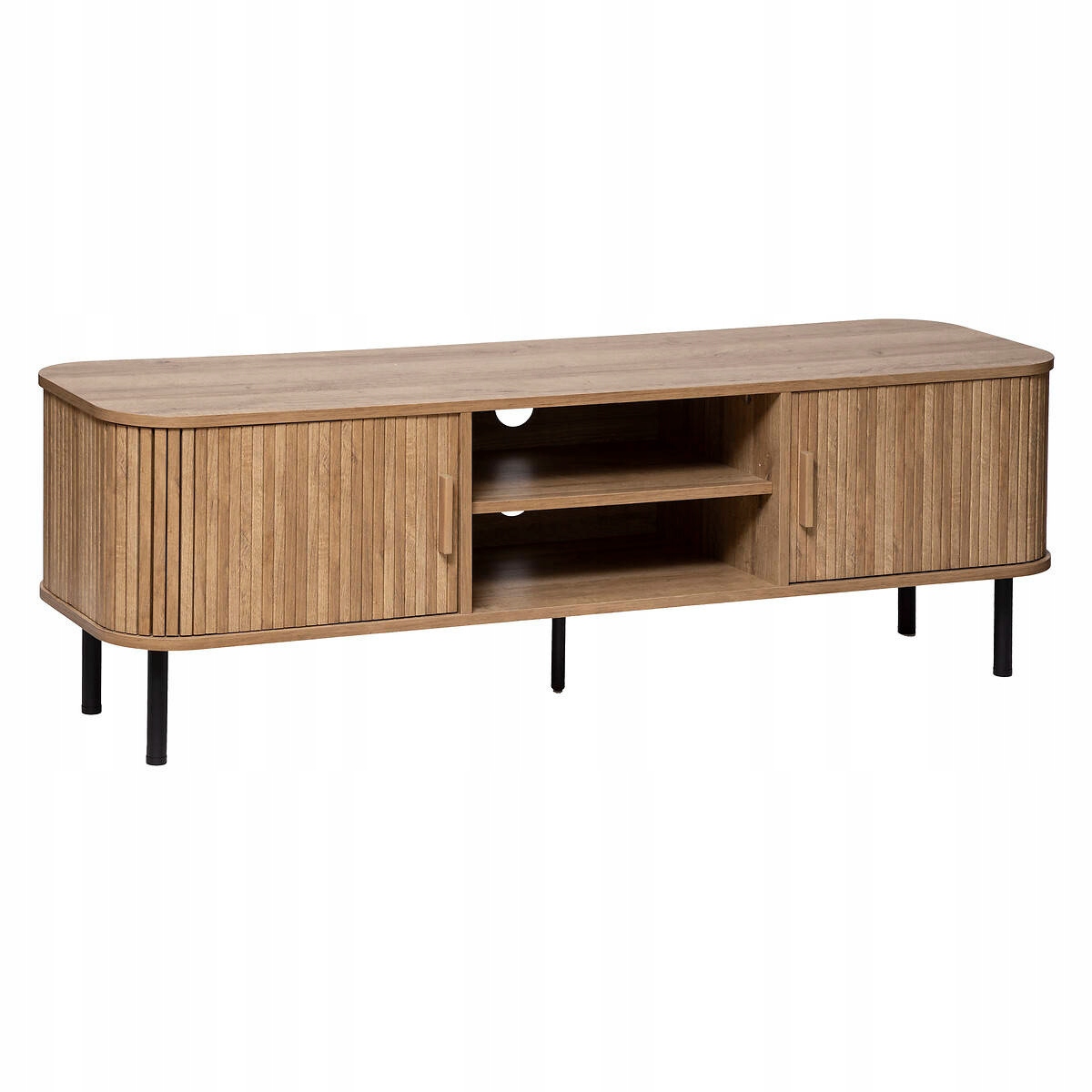 Tv Komoda Mdf 140X40X46 CM S Dvomi Policami Hnedá