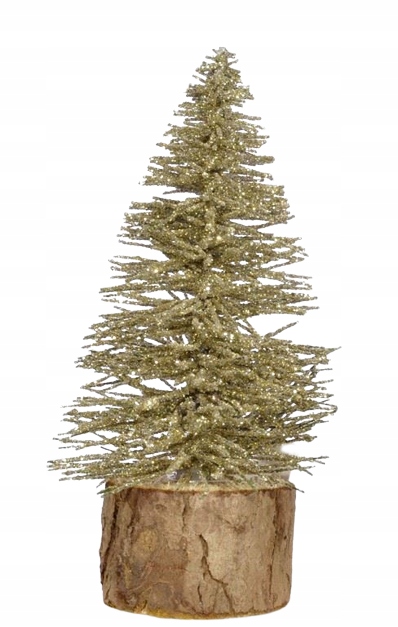 FIGURKA CHOINKA DEKORACJA ŚWIĄTECZNA BROKACONA