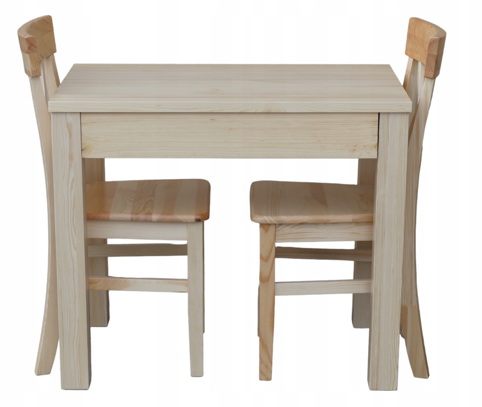 KOMPLET MEBLI KUCHENNYCH STÓŁ 90X60 Z DUŻĄ SZUFLADĄ +2 KRZESŁA SOSNA Kod producenta ST-10 SOSNA