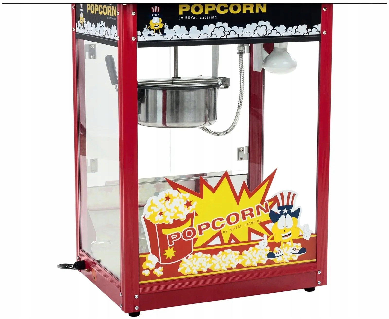 Maszyna do popcornu z czarnym daszkiem 1500W ROYAL CATERING RCPS-16E Model RCPS-16E