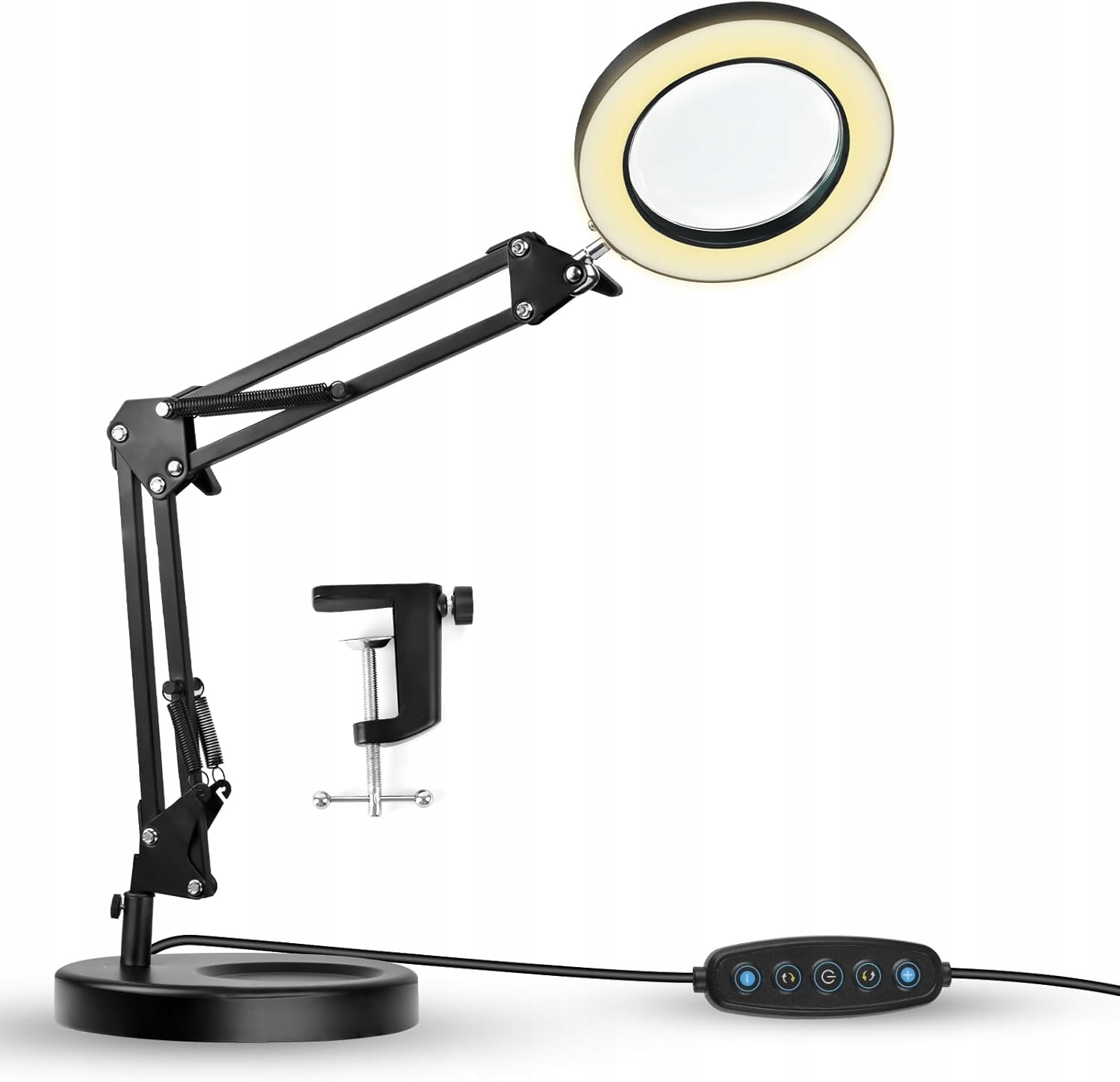 Lupa ze Światłem i Stojakiem Powiększające 10-Krotnie Lampa LED Ściemnialna