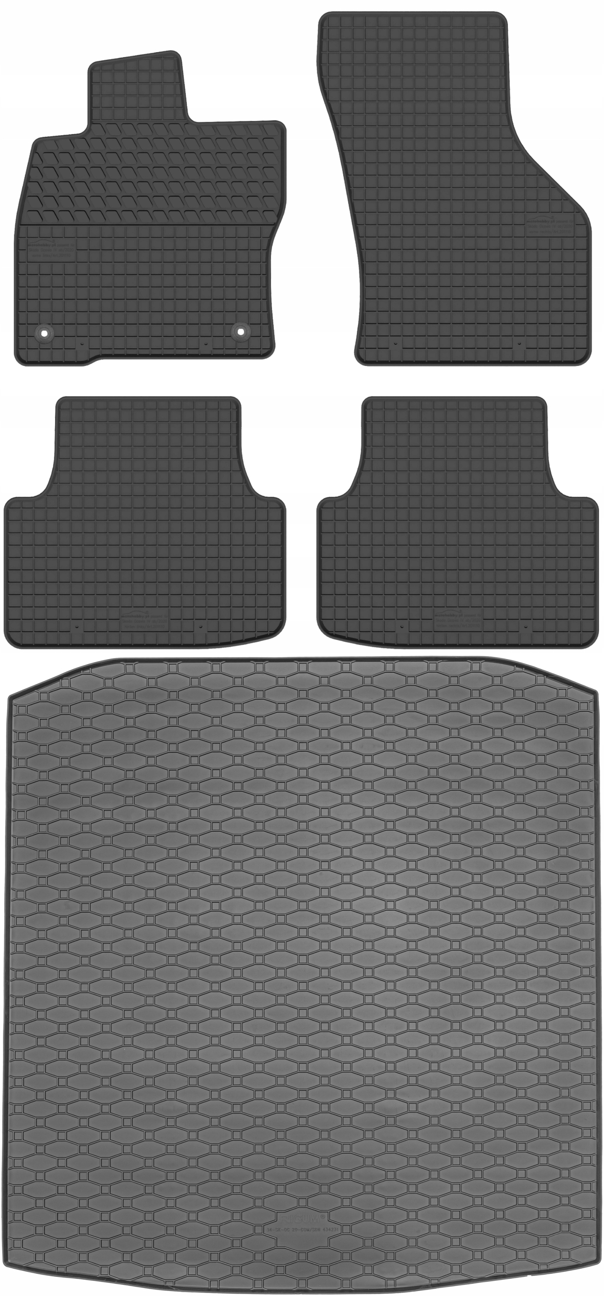 Škoda Octavia IV Sedan Kombi 2020- Sada Koberce batožinový priestor