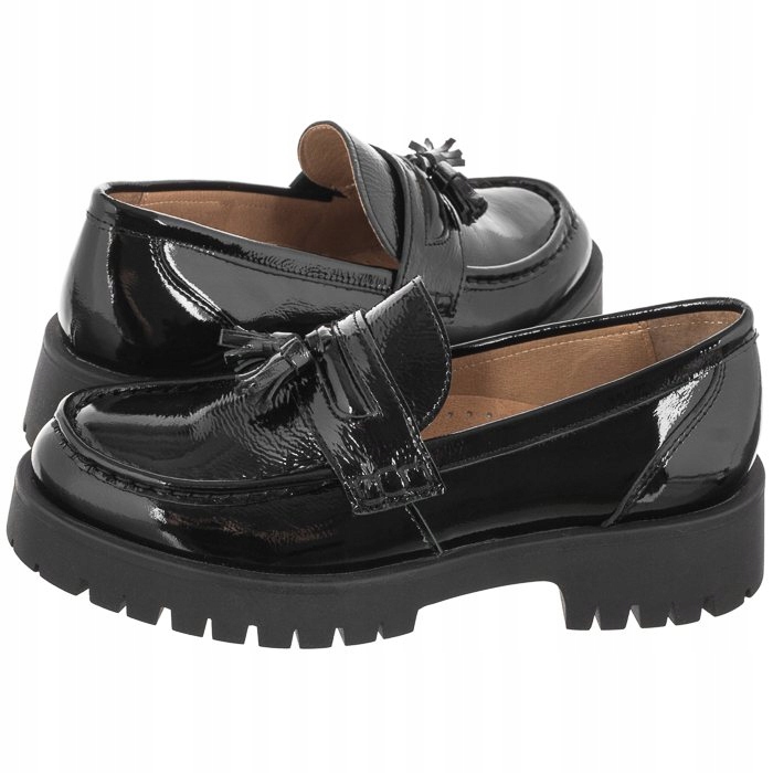

Buty Damskie Mokasyny Skórzane Nessi Czarne 21079