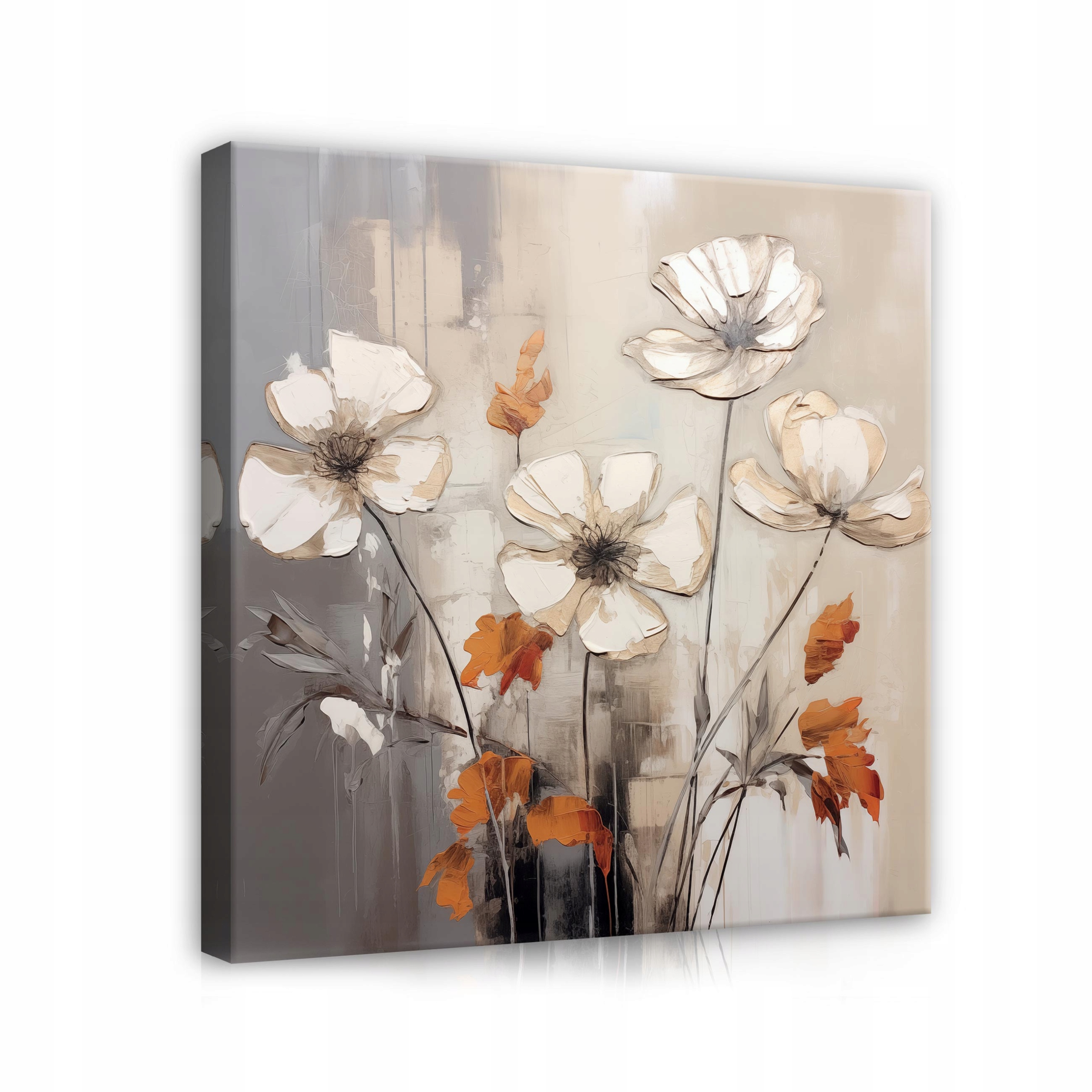 Obraz Abstrakce Květiny Moderní Na Plátně Stěna Do Ložnice 80x80