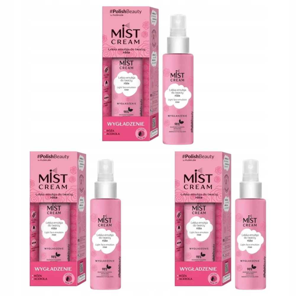 Mist Cream lekka emulsja do twarzy Róża