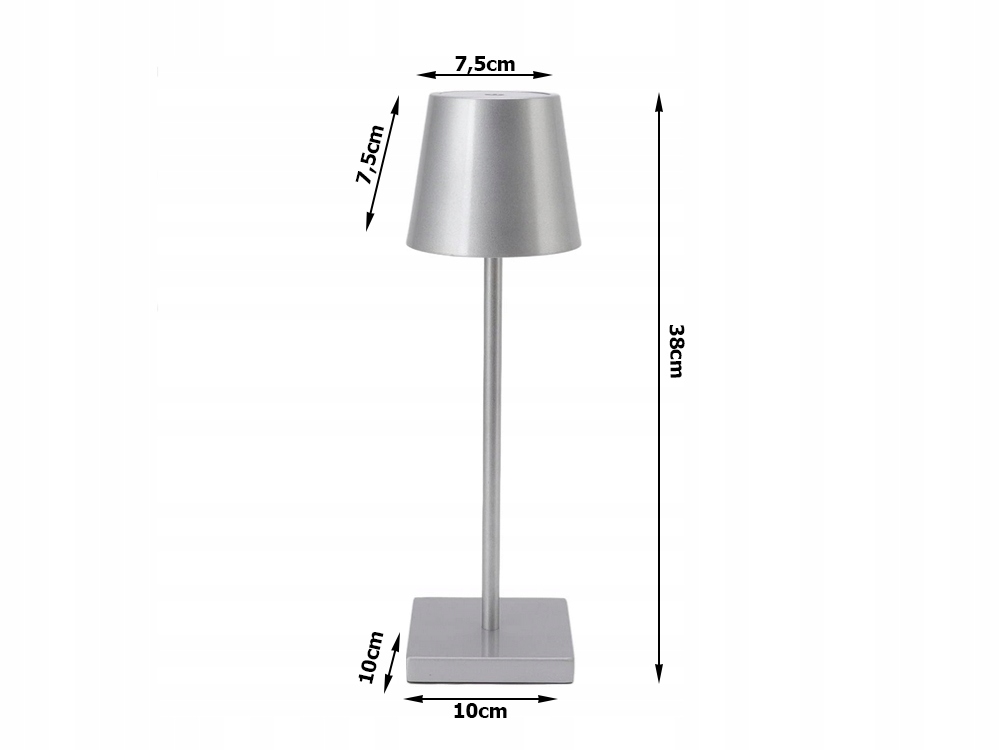 LAMPKA NOCNA STOŁOWA DOTYKOWA LAMPA 3 STOPNIOWA WYSOKA BEZPRZEWODOWA USB Kod producenta 12314_S