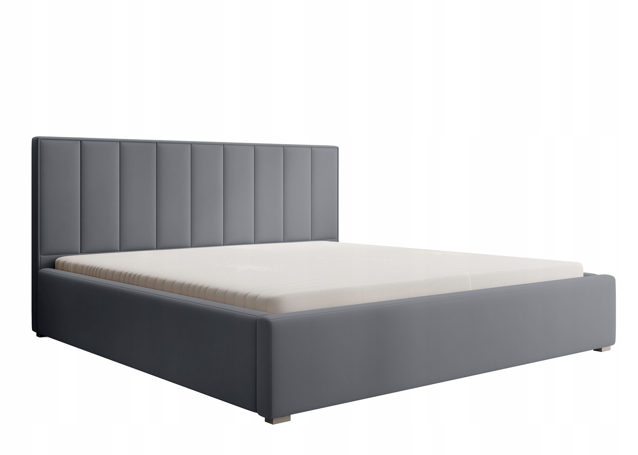 Čalouněná postel Rinus 160 x 200 cm Šedá Kontejner