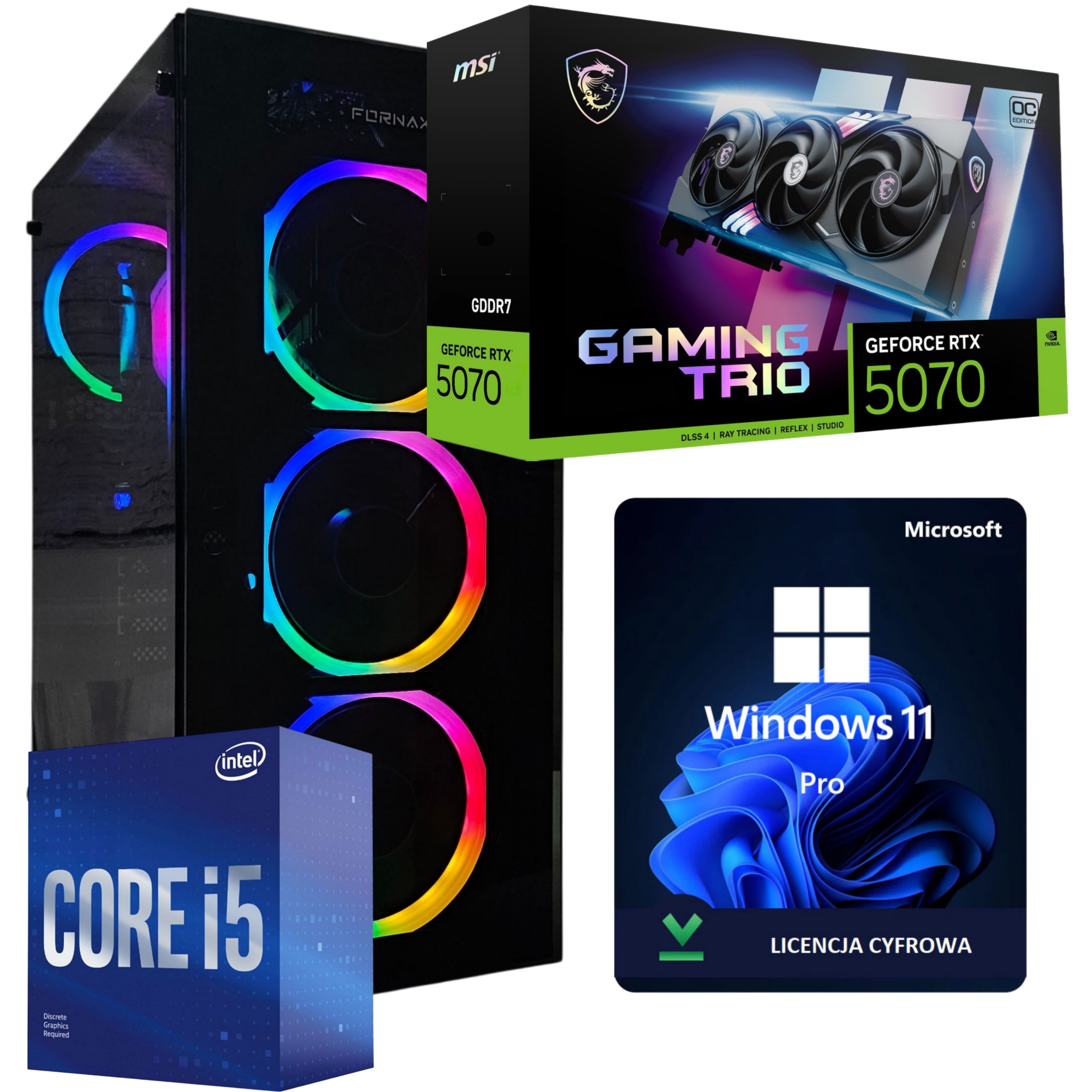 Gamingový Pc Shadowblade i5 12400F|32GB|SSD 1TB M.2.|RTX 5070 12GB