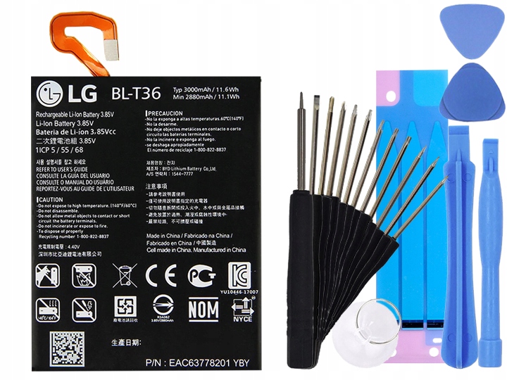 

Oryginalna Bateria Lg BL-T36 K10 2018 K11 X410 K30