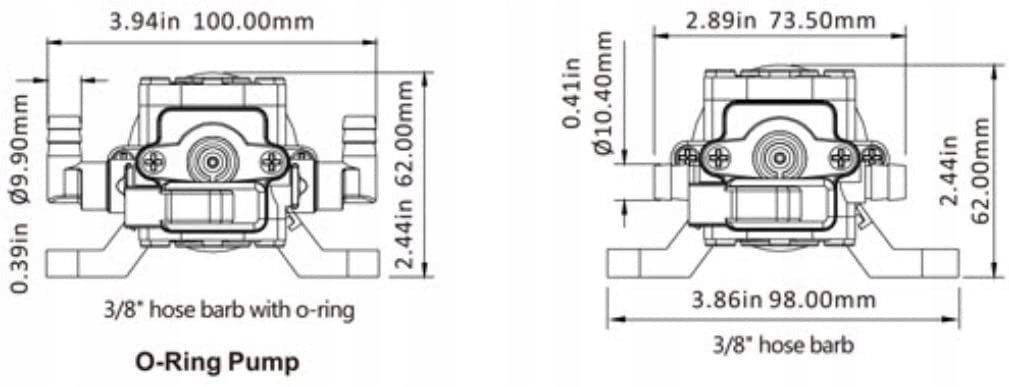 SFDP1-010-040-21 - Водяной насос 12V SEAFLO 3.8 L / MIN 2.8 BAR