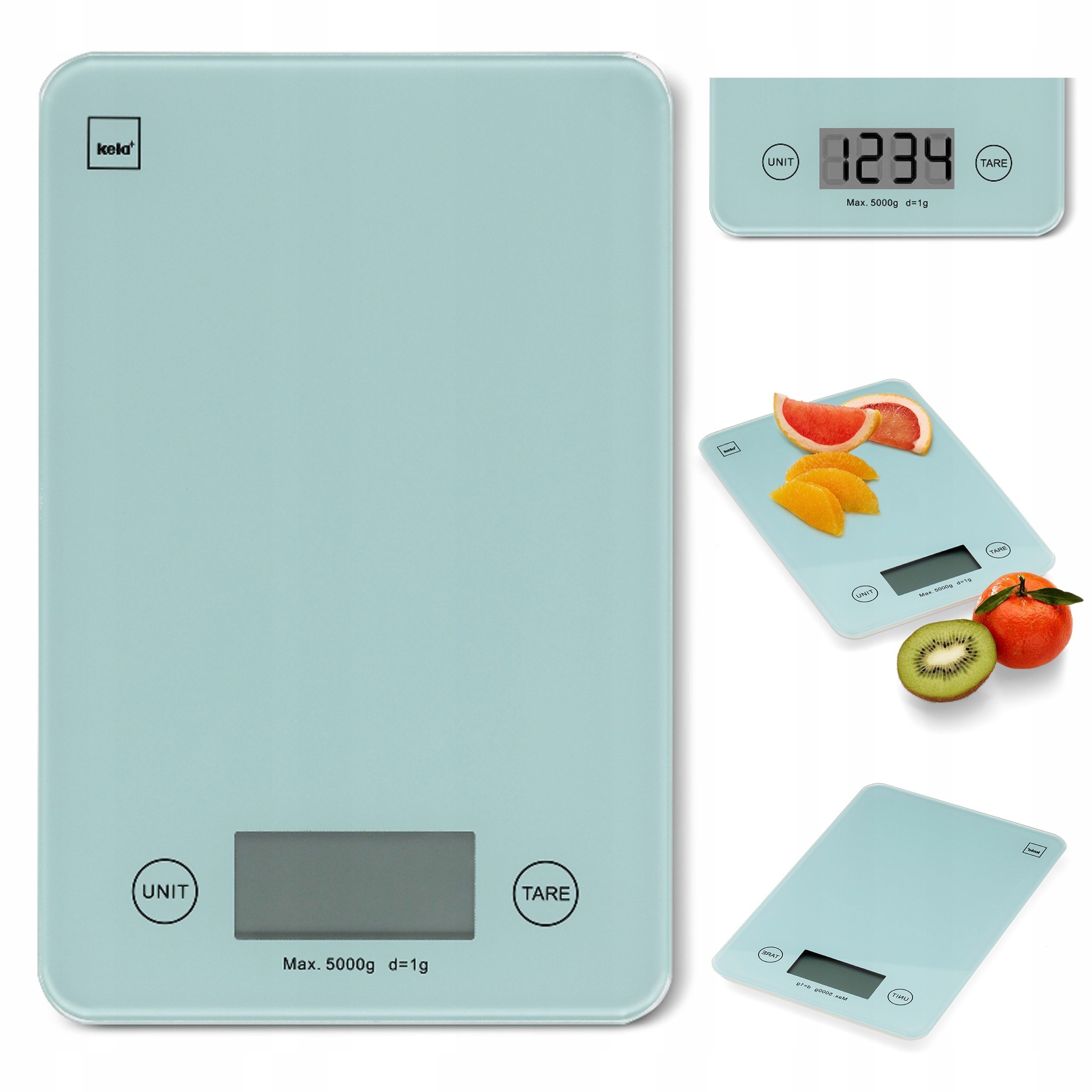 

Waga kuchenna szklana z LCD 5kg/1g Tara Mint Kela