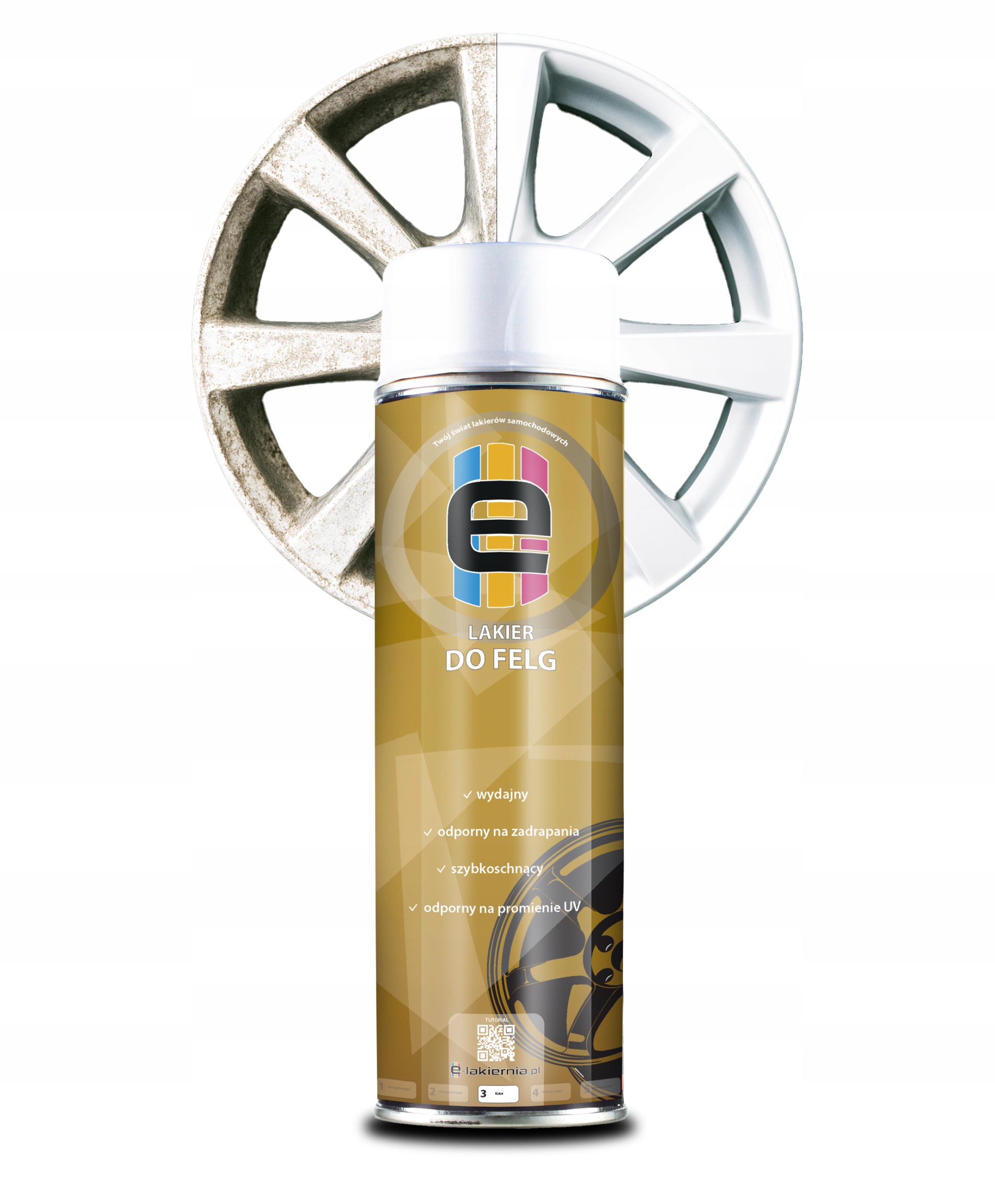 Lakier Spray Do Felg Biały Połysk 500ml e-lakiernia