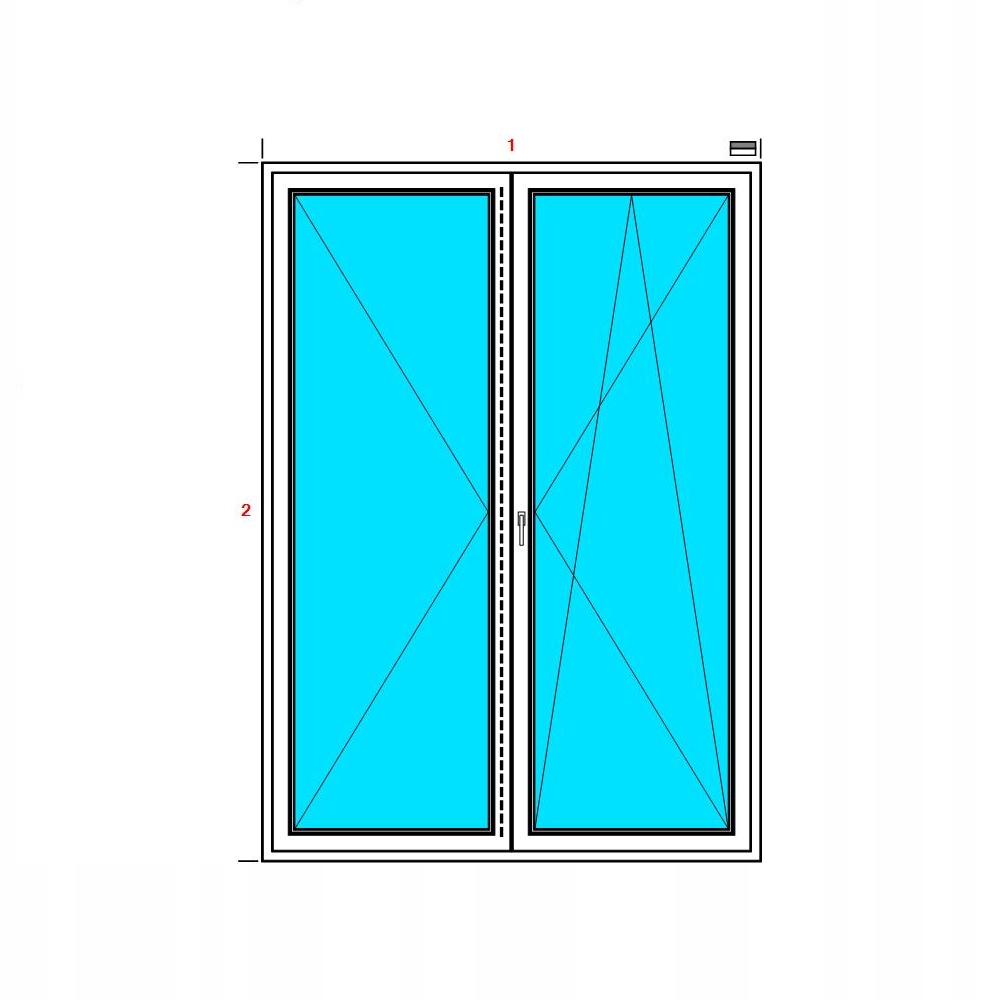 OKNA PCV 1500x2100 R+RU ZEWNĘTRZNY ANTRACYT + SŁ. RUCH.