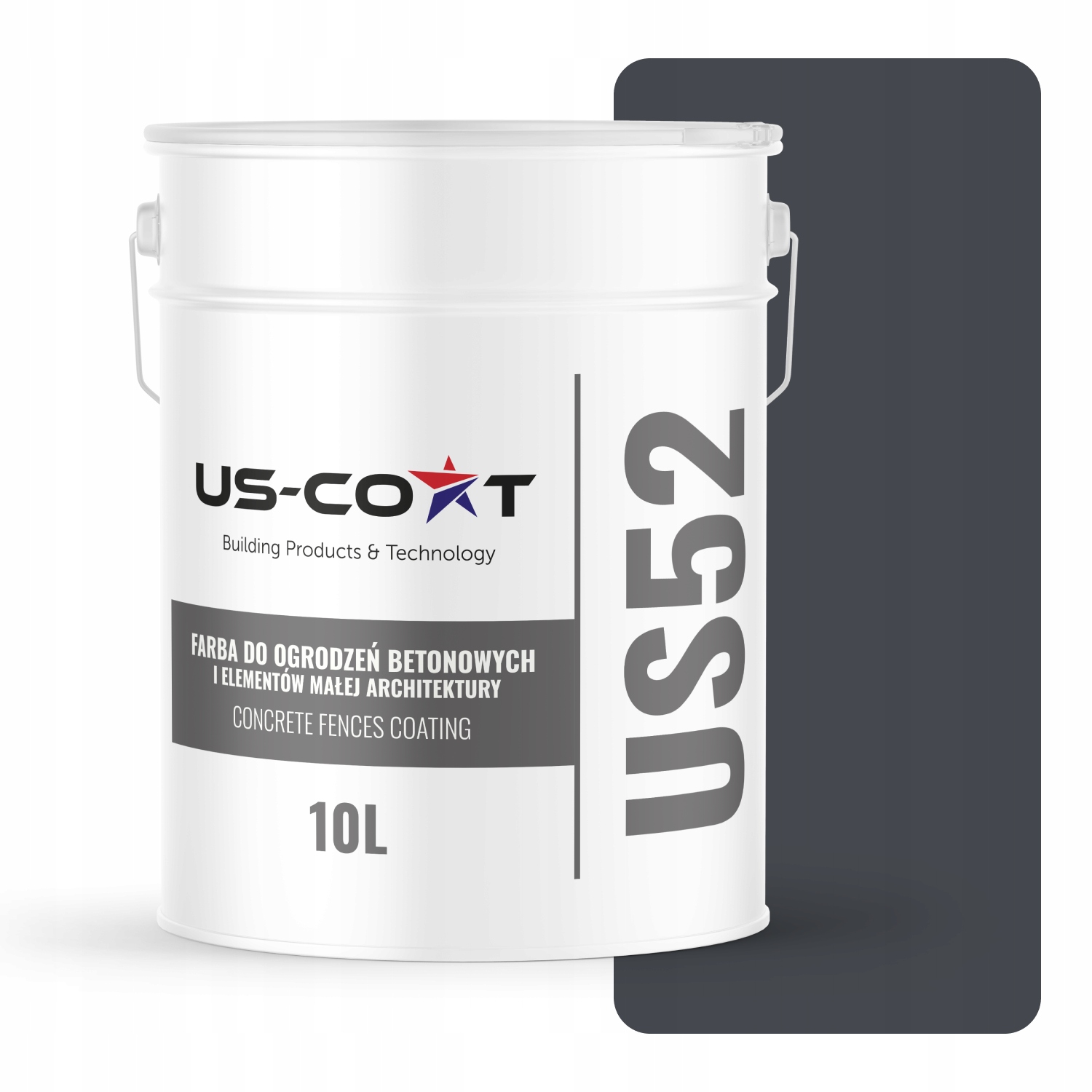 Farba Na Betón, Plotové Brány, Vonkajšia, 10 L, Šedá Oceľová RAL7024
