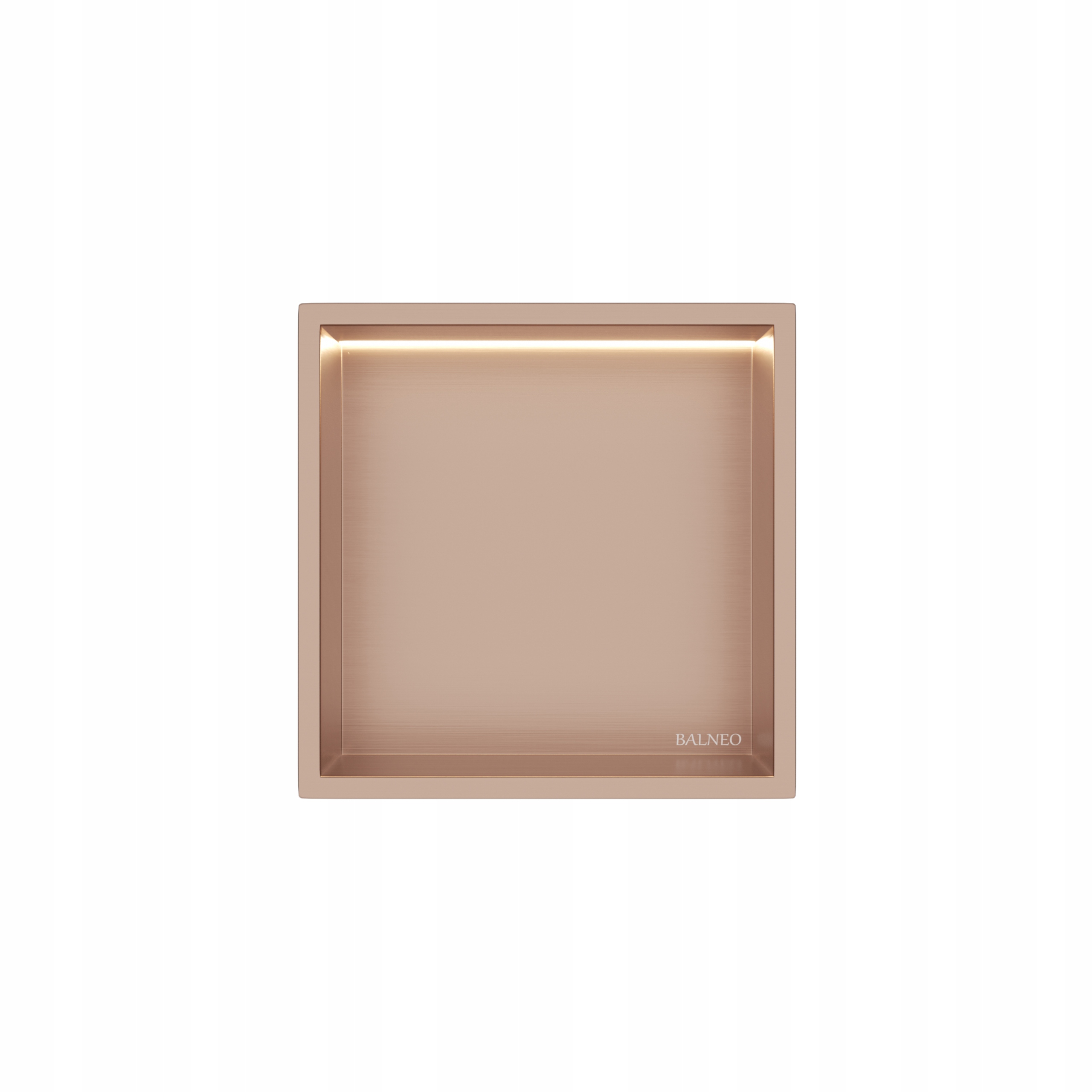 Vstavaná Polica S Led Osvetlením 30 x 30 cm Medená Wall-box One Led Balneo