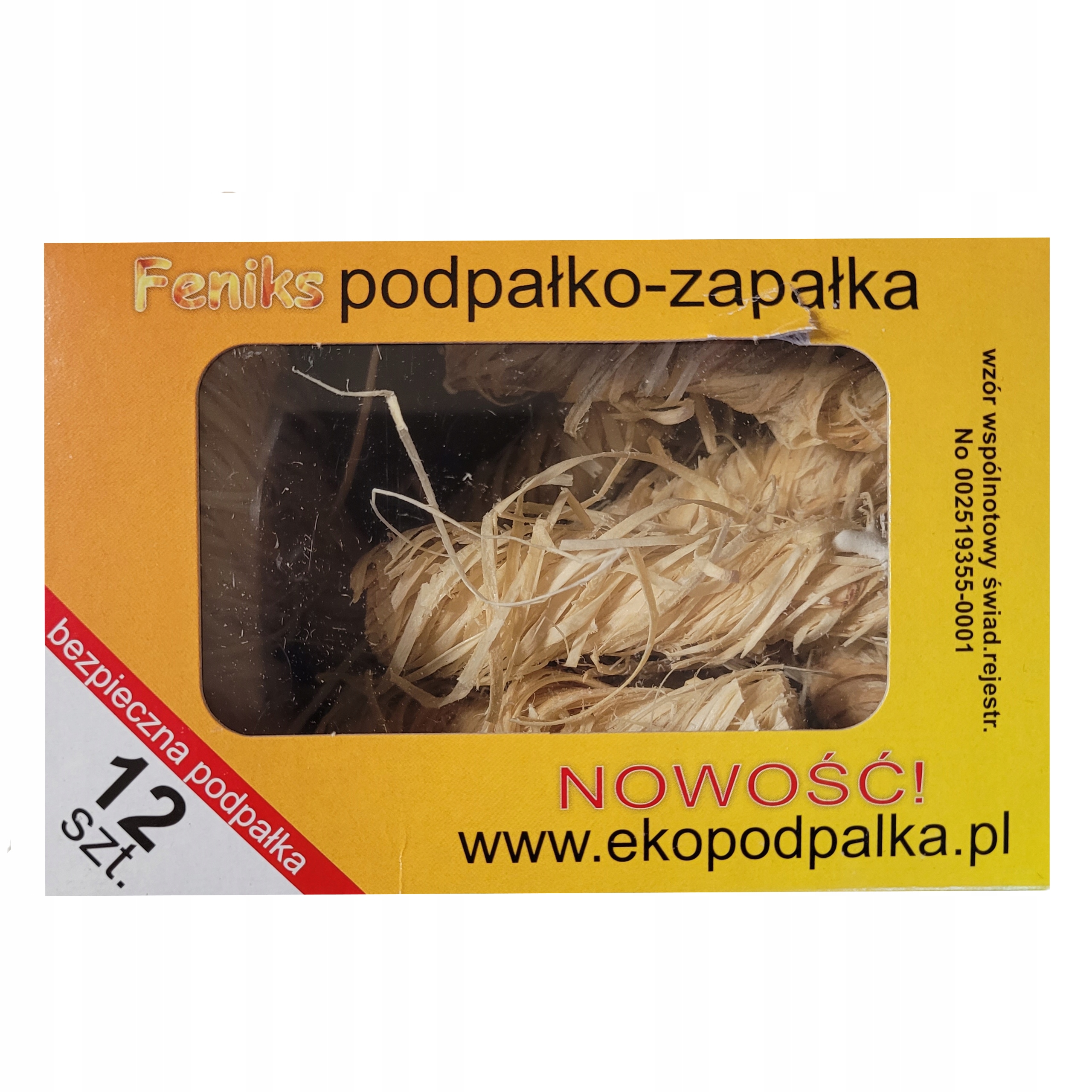 PODPAŁKA ROZPAŁKA DO KOMINKA PIECA GRILLA EKO PODPAŁKO ZAPAŁKA 12szt 0,2kg Stan opakowania oryginalne