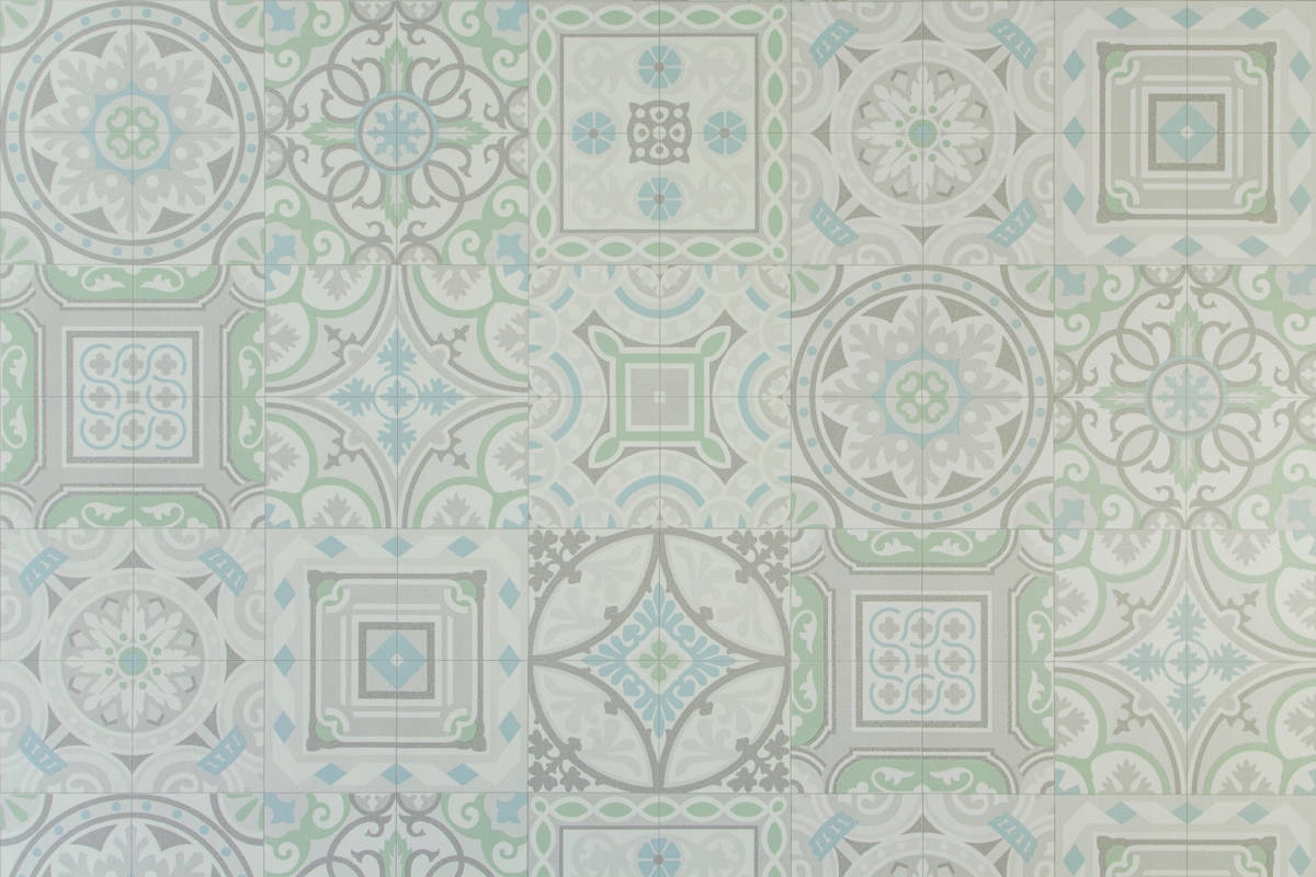 szer. 2 m WYKŁADZINA PCV PATCHWORK PŁYTKI BOHO