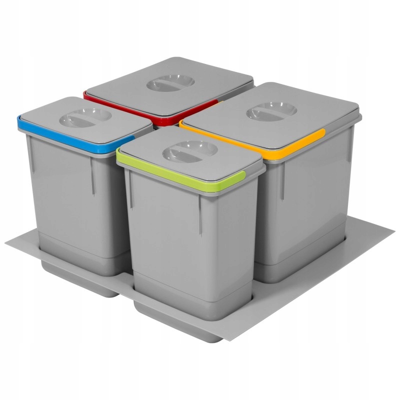 Levně Koš Pořadač 600 MM Na Odpadky Rubio 2x15L 2x7L Šedý Amix Náplň Set